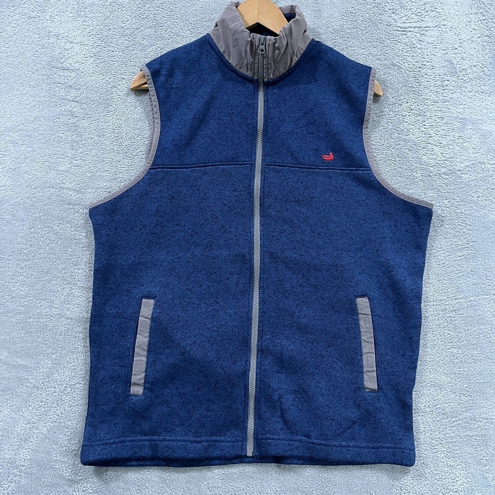 Southern Marsh Fieldtec Vest Mens Medium Blue Heather Fleece Lined Warm Full Zip - Picture 1 of 11